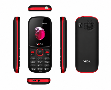 Vega V12 Pro Feature Button Mobile Phone 1800MAH Battery Strong Network Stylish Update Model